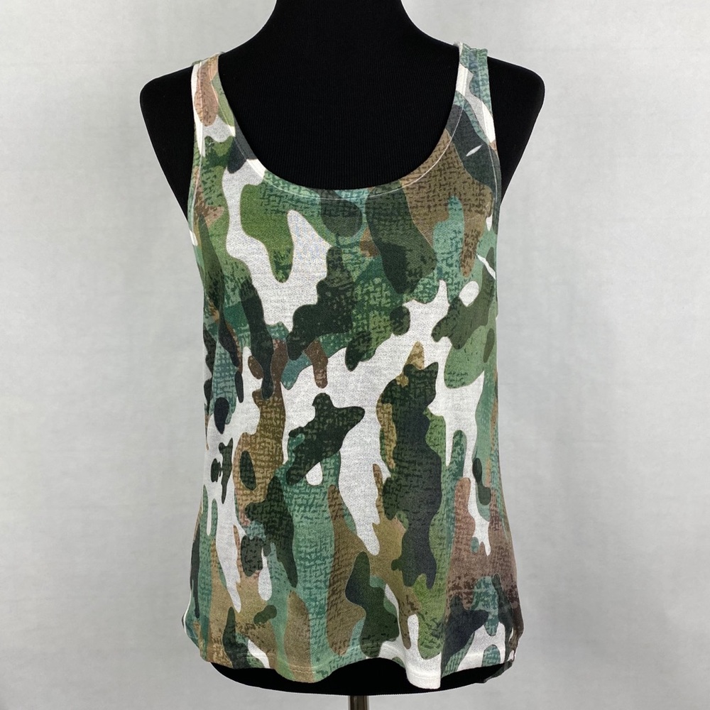 Decibel Fatigue Print Slouch Back Tank Top| Medium